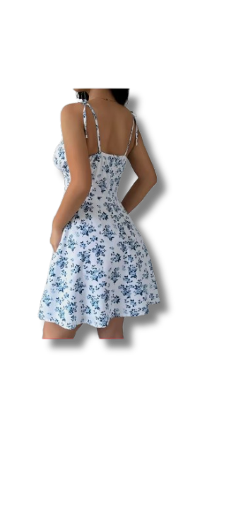 Short sleeve woman elegant dress